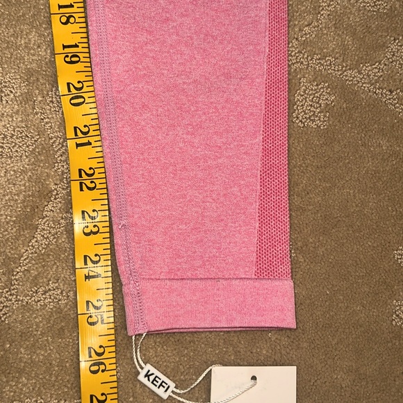 NWT KEFI Lana Seamless High Waisted Pink Legging, Medium - Picture 4 of 6